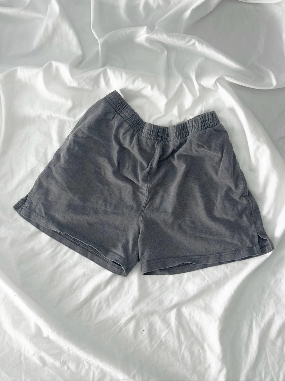 Brandy Melville Charcoal Gray Elastic-Waist Athletic Shorts